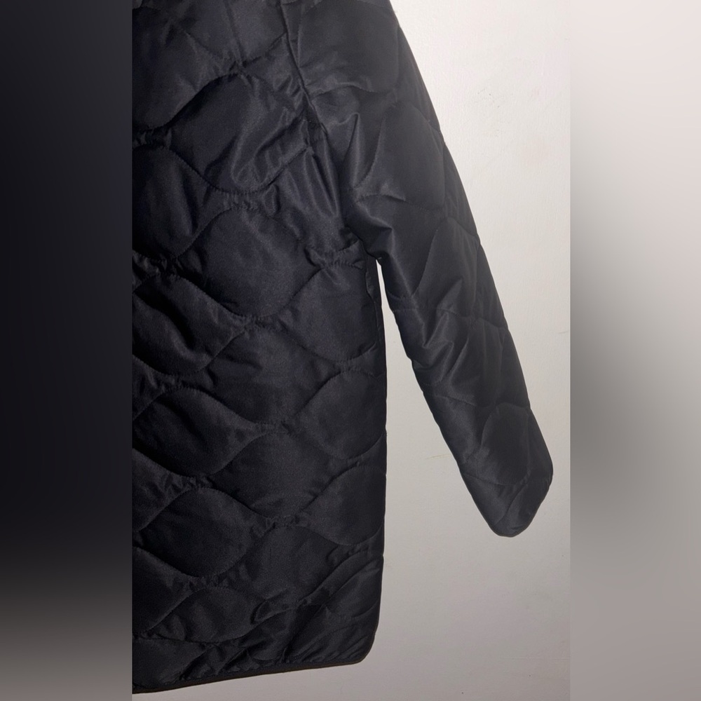 Quince Featherless Quilted Long Puffer Jacket Black Medium Preppy Minimalist - Picture 13 of 16